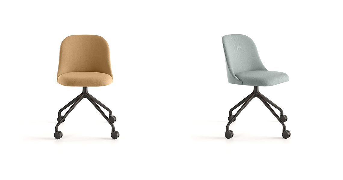 Silla Aleta piramidal giratoria con ruedas